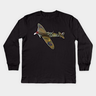 Spitfire Model Aircraft Kids Long Sleeve T-Shirt